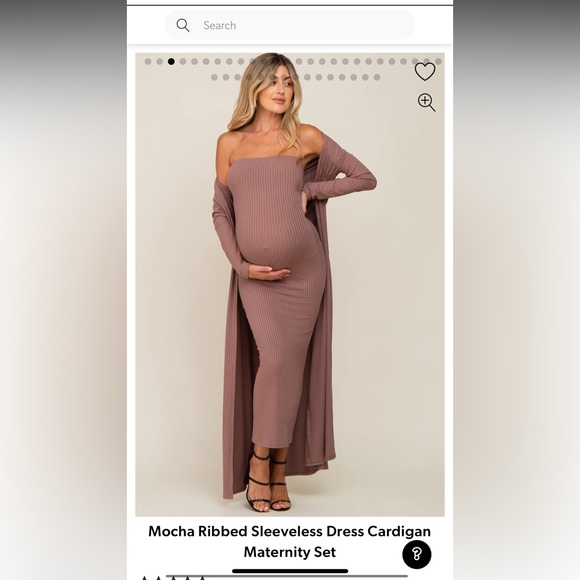 Pinkblush Mocha Ribbed Sleeveless Maxi Dress - Picture 3 of 3